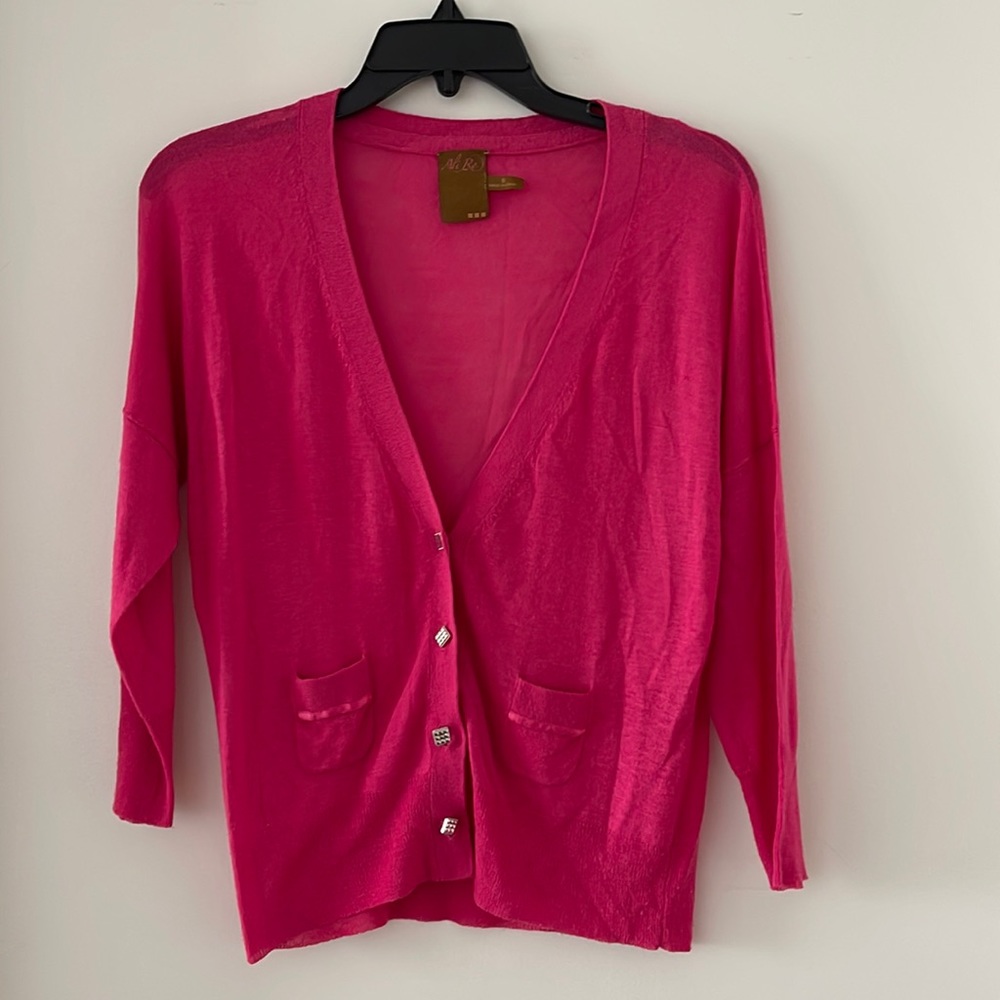 Ali Ro pink cardigan size small